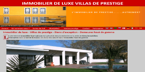 Site internet d'immobilier de luxe dans le sud de la France