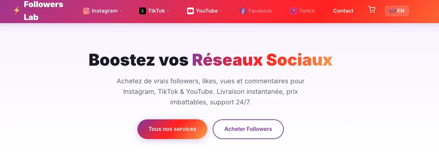 Followers Lab - meilleur site achat followers Instagram retour terrain 2026